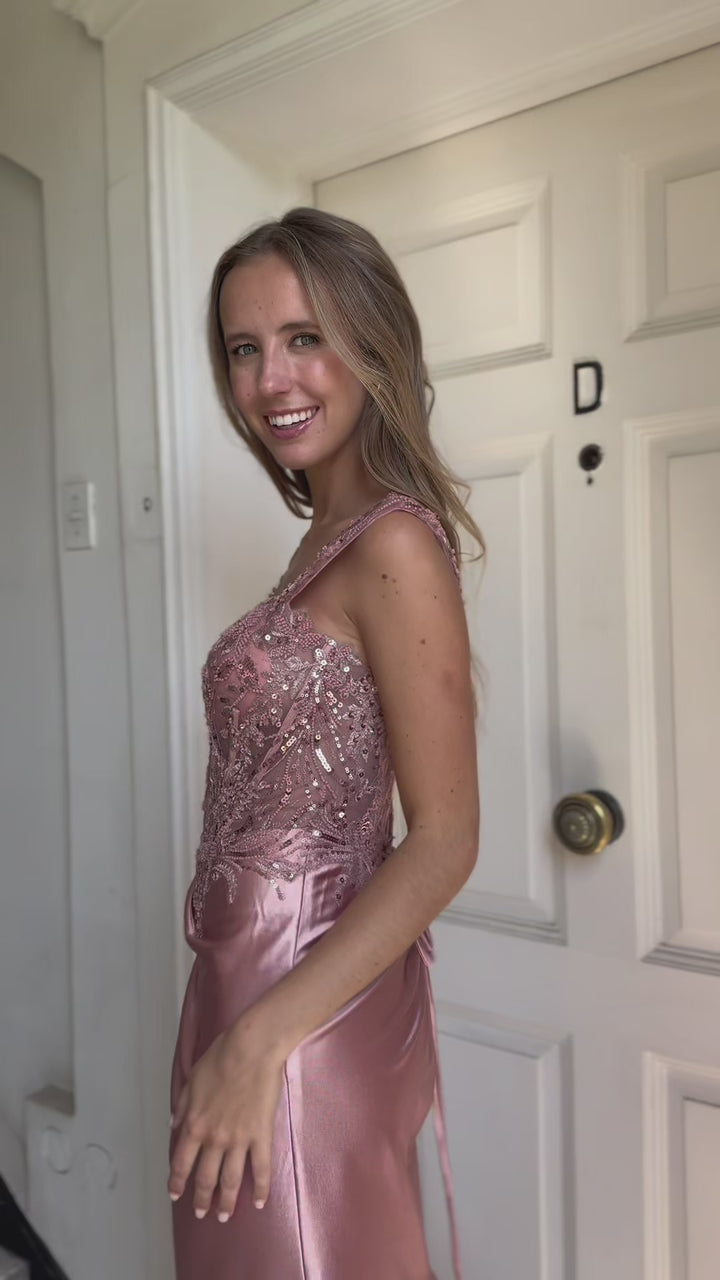 Vestido Largo de Fiesta Bombay Rosado