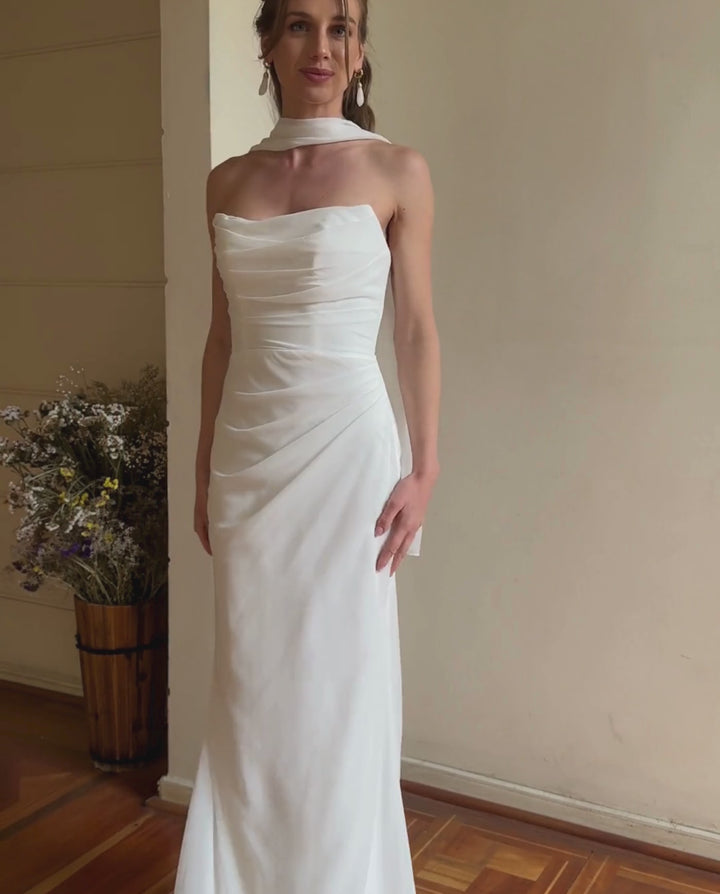 Vestido Largo de Novia Cloe Ivory
