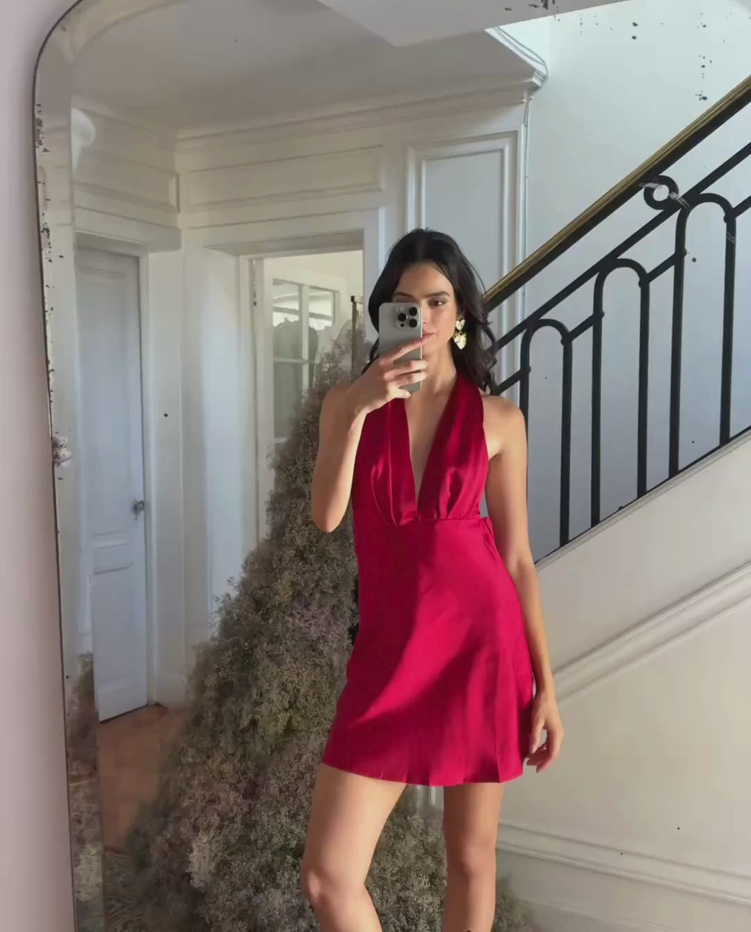 Vestido de Fiesta Corto Luna Rojo