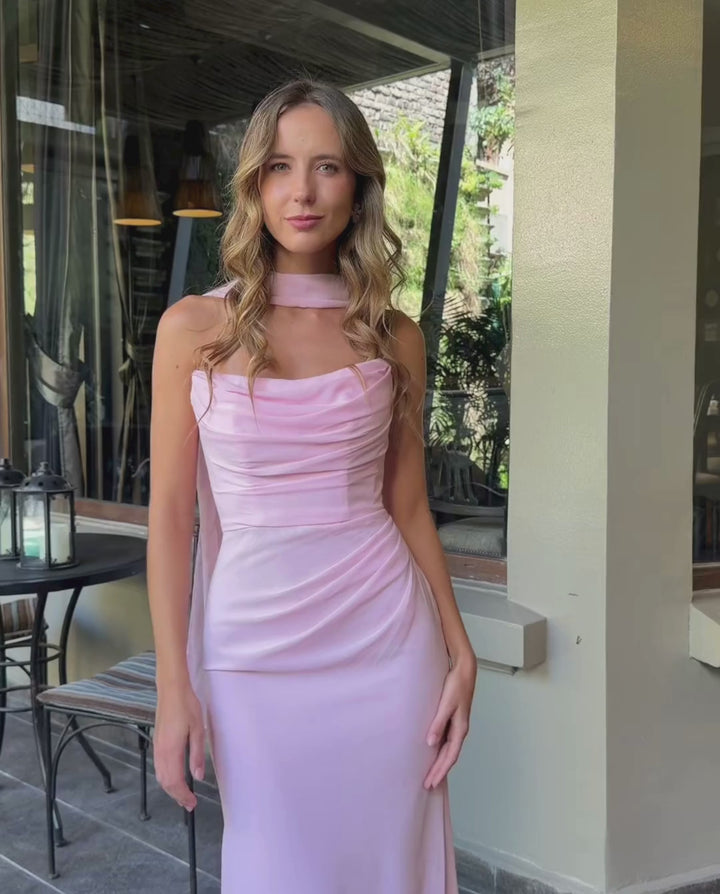 Vestido Largo de Fiesta Cloe Rosado