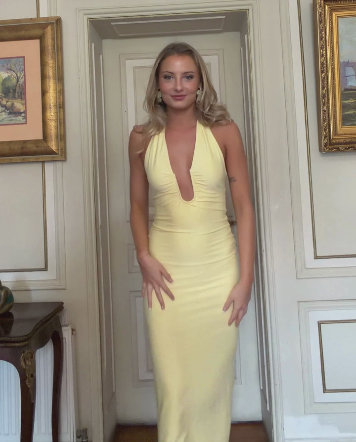 Vestido de Fiesta Paulina Amarillo