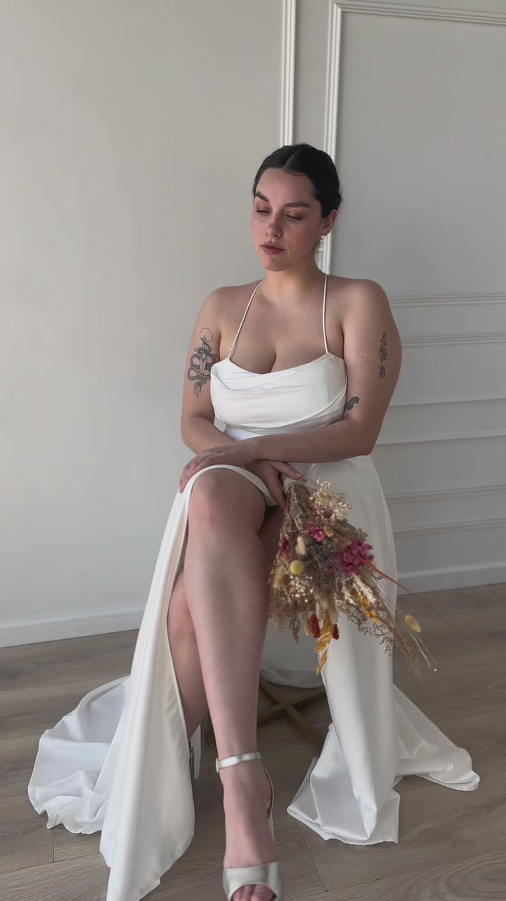 Vestido Largo de Novia Camila Ivory