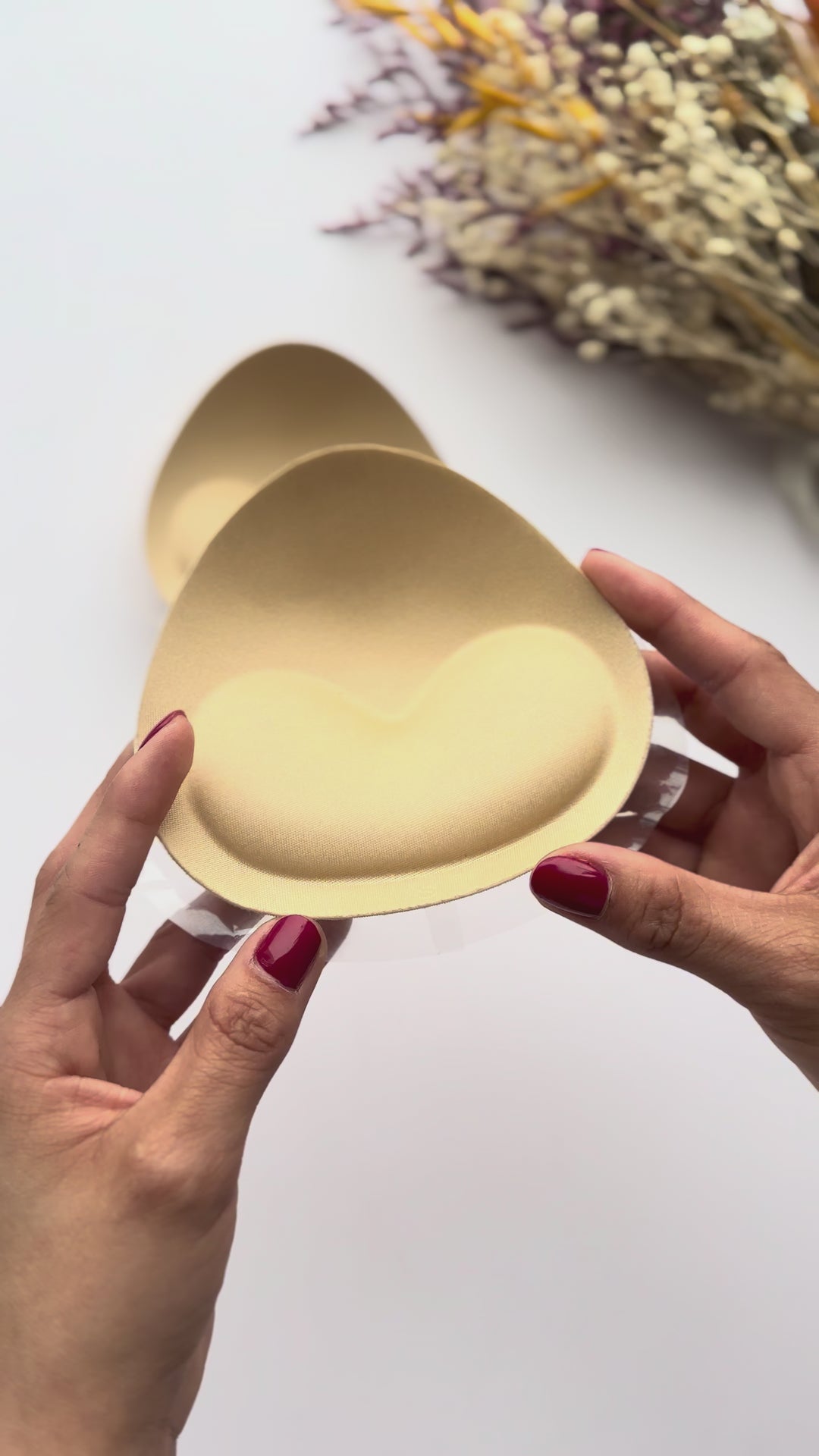 Almohadilla Push-Up Adhesiva de Tela Beige