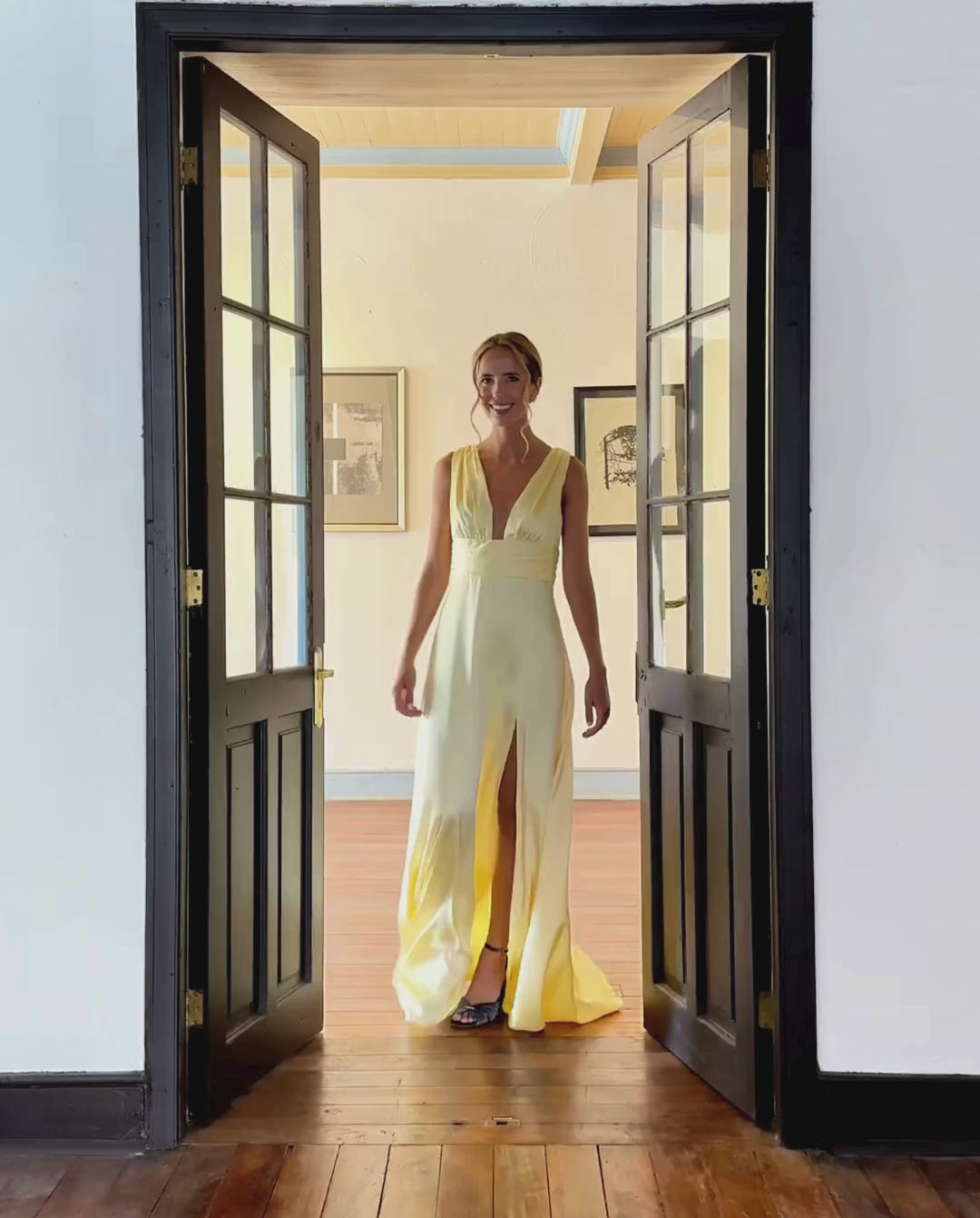 Vestido Largo de Fiesta Isabel Amarillo