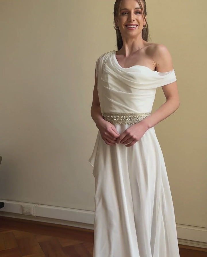 Vestido Largo de Novia Celine Blanco
