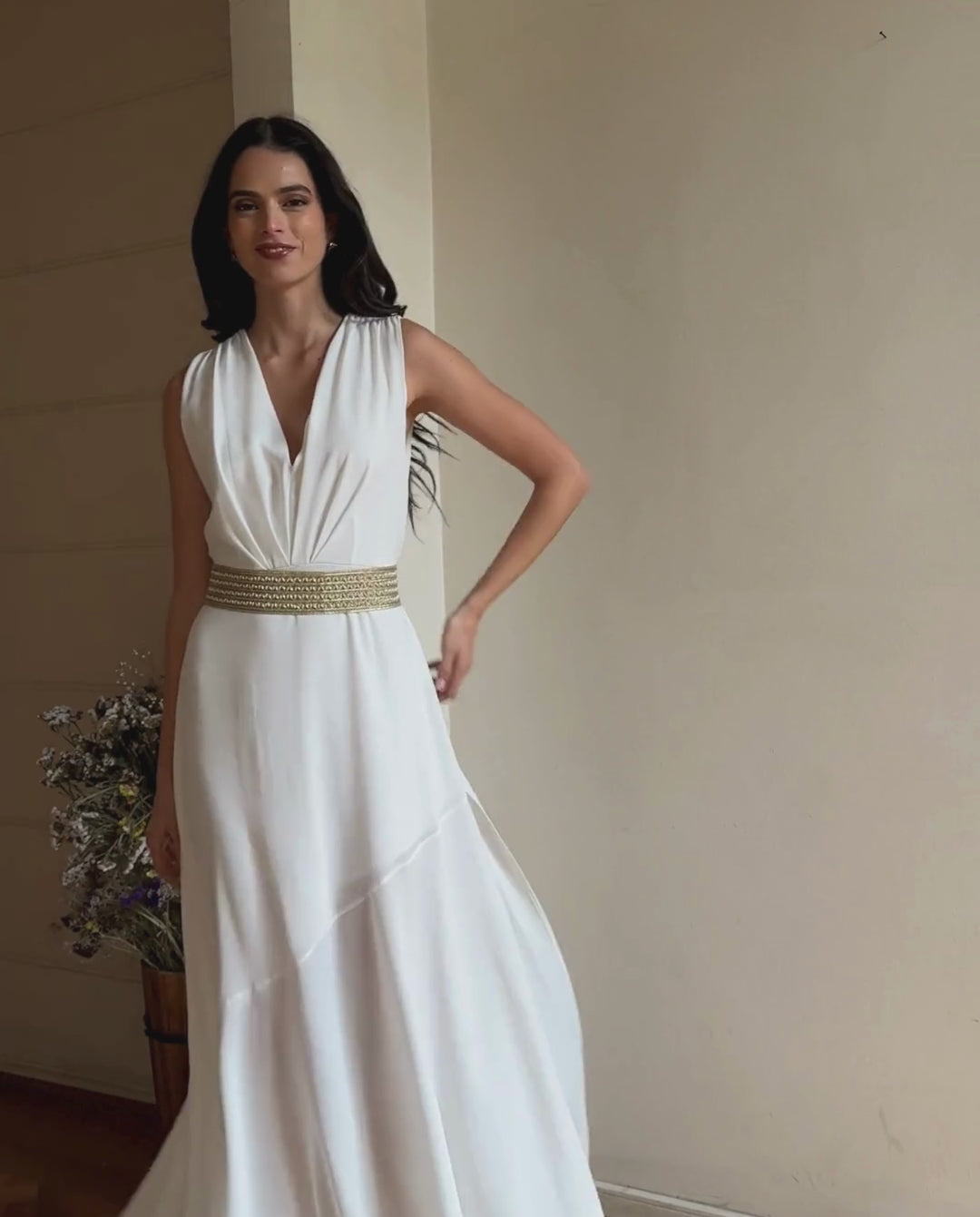 Vestido Largo de Novia Rita Blanco