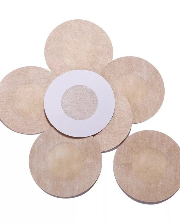 FABRIC LINERS 5 PAIRS ROUND BEIGE