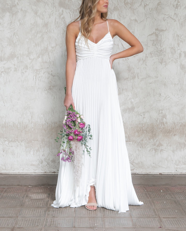 VESTIDO LARGO MAJO BLANCO