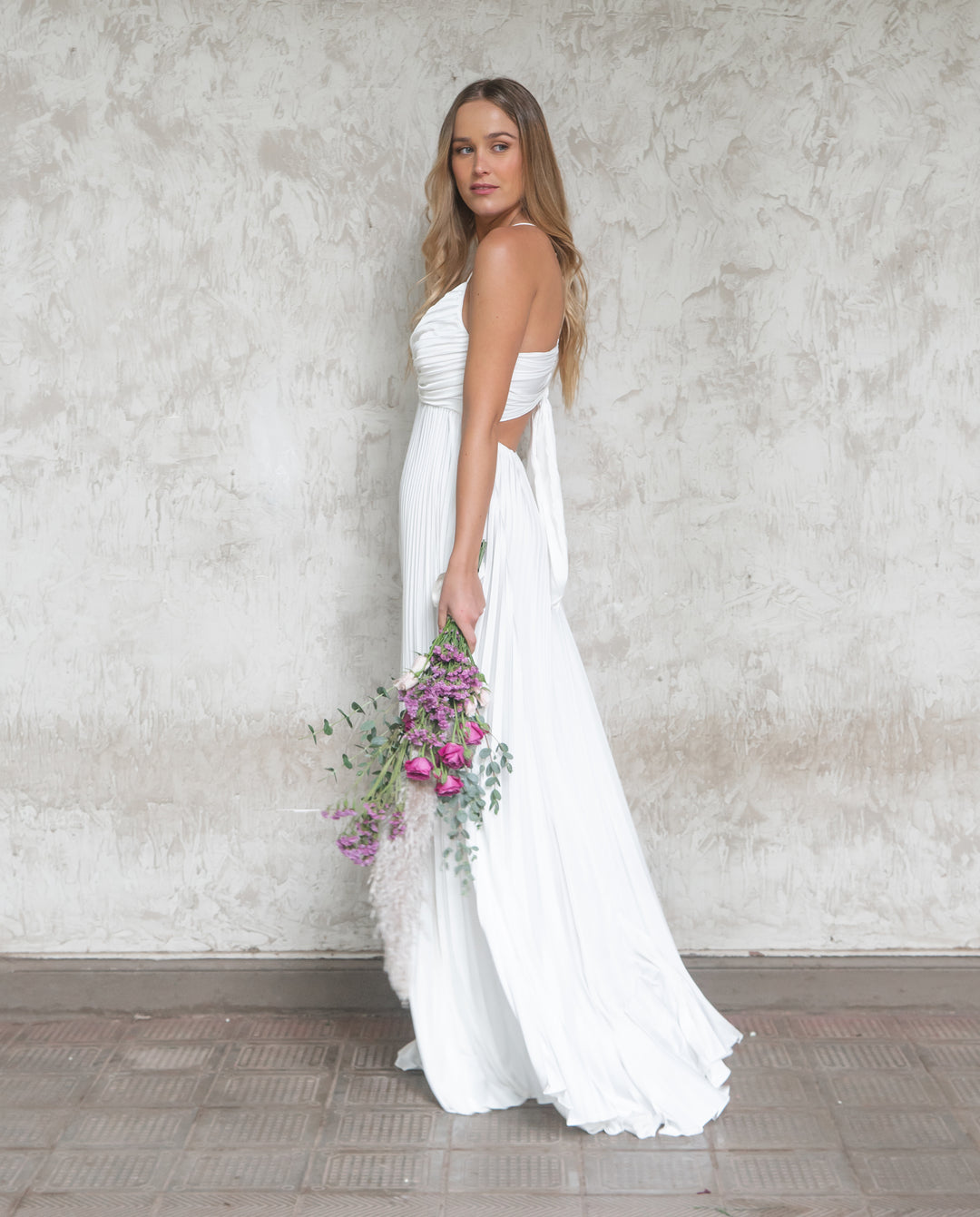 VESTIDO LARGO MAJO BLANCO