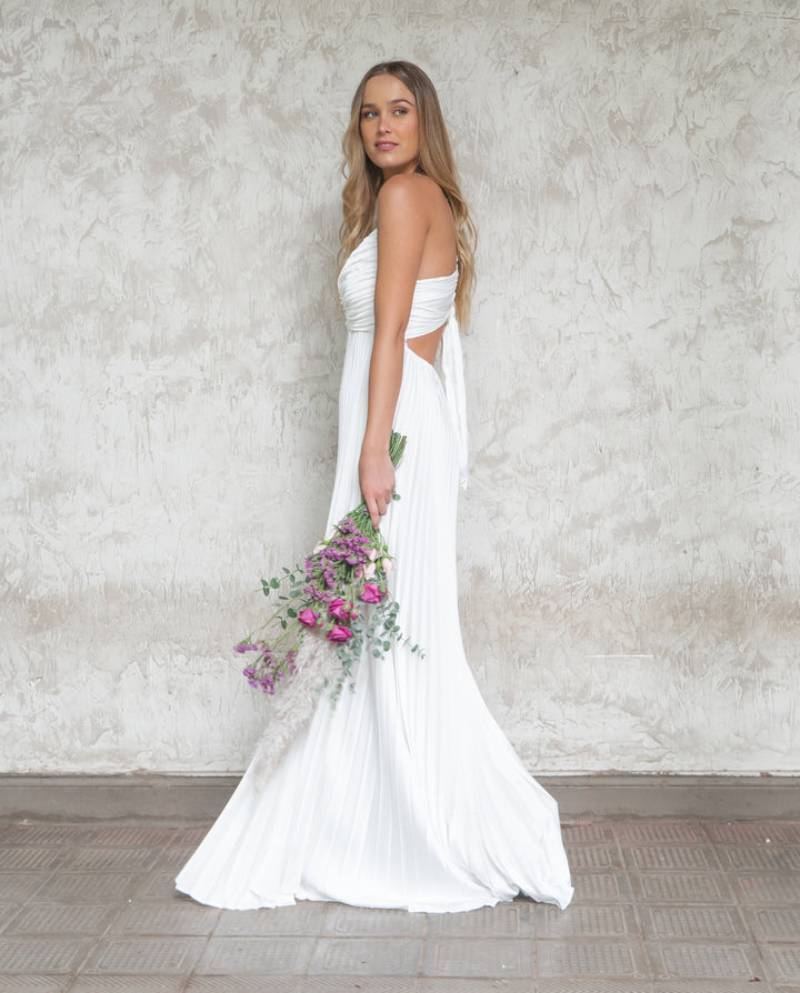 VESTIDO LARGO MAJO BLANCO