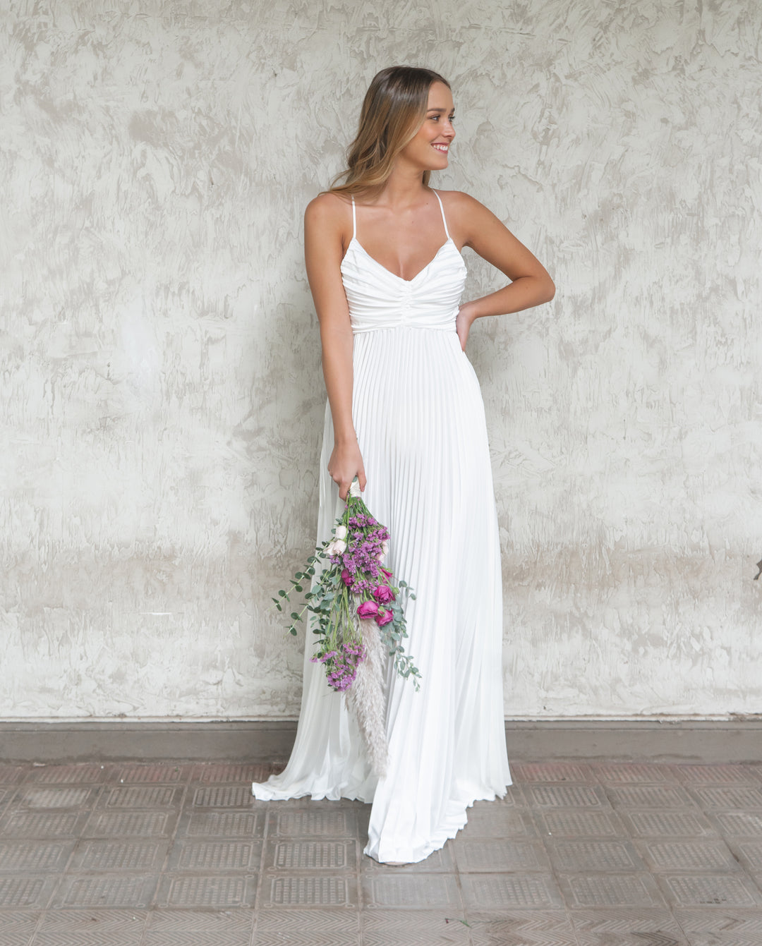 VESTIDO LARGO MAJO BLANCO