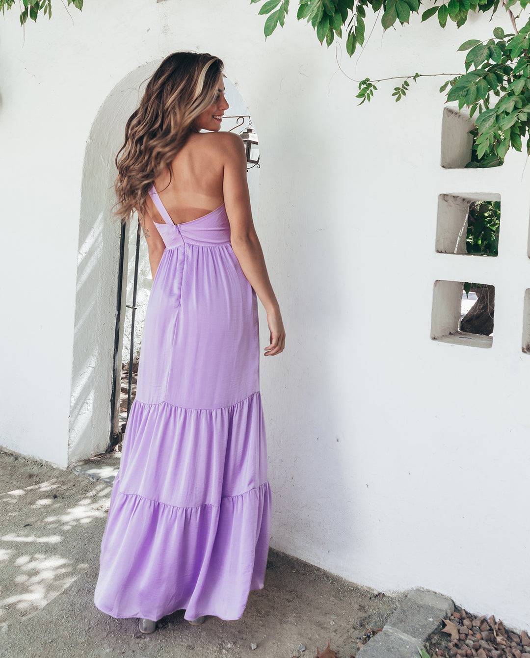 LONG PARTY DRESS CATA LILAC
