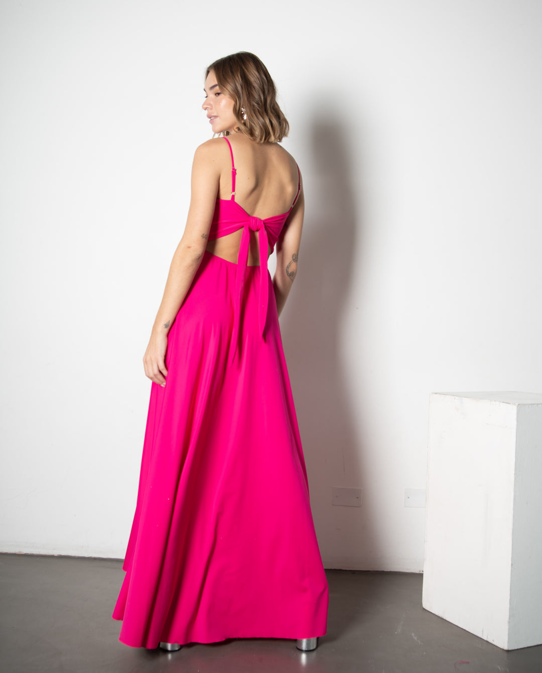 ANTONIA LONG DRESS FUCHSIA OPAQUE