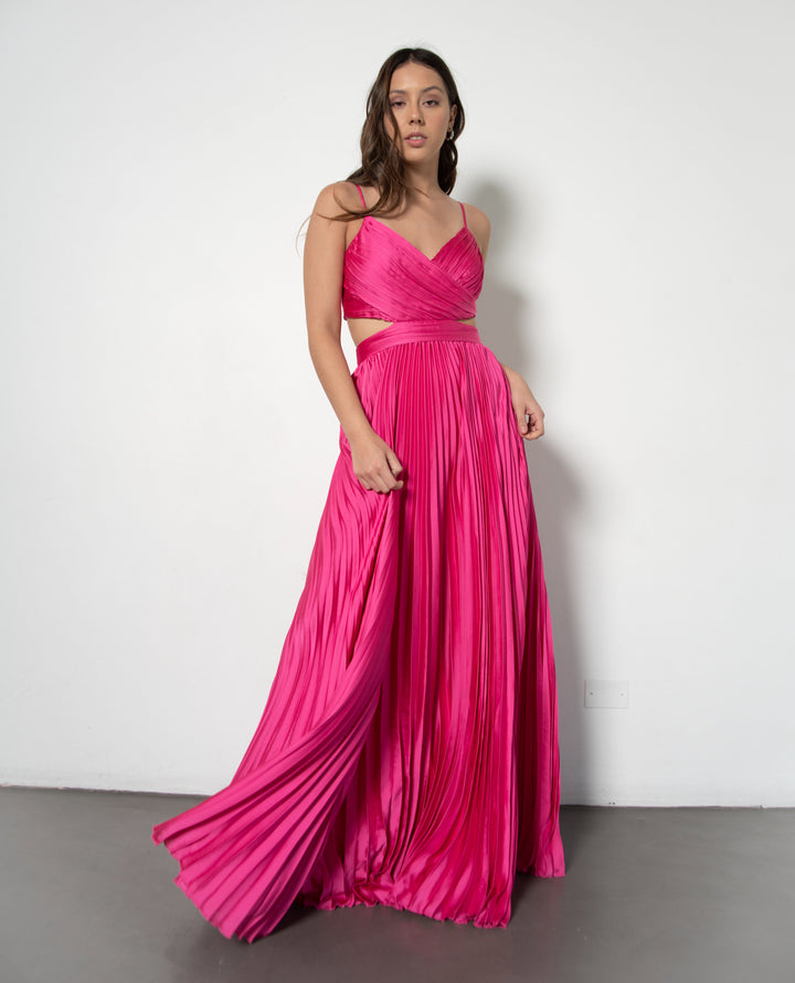 ALICE FUCHSIA LONG PARTY DRESS