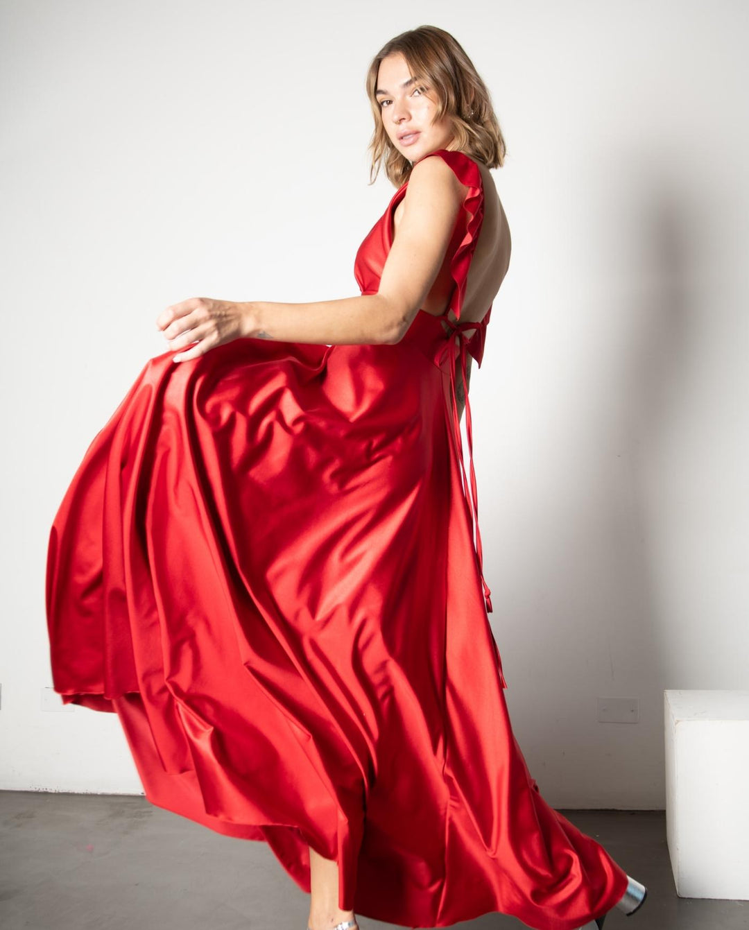 ISIDORA RED LONG PARTY DRESS